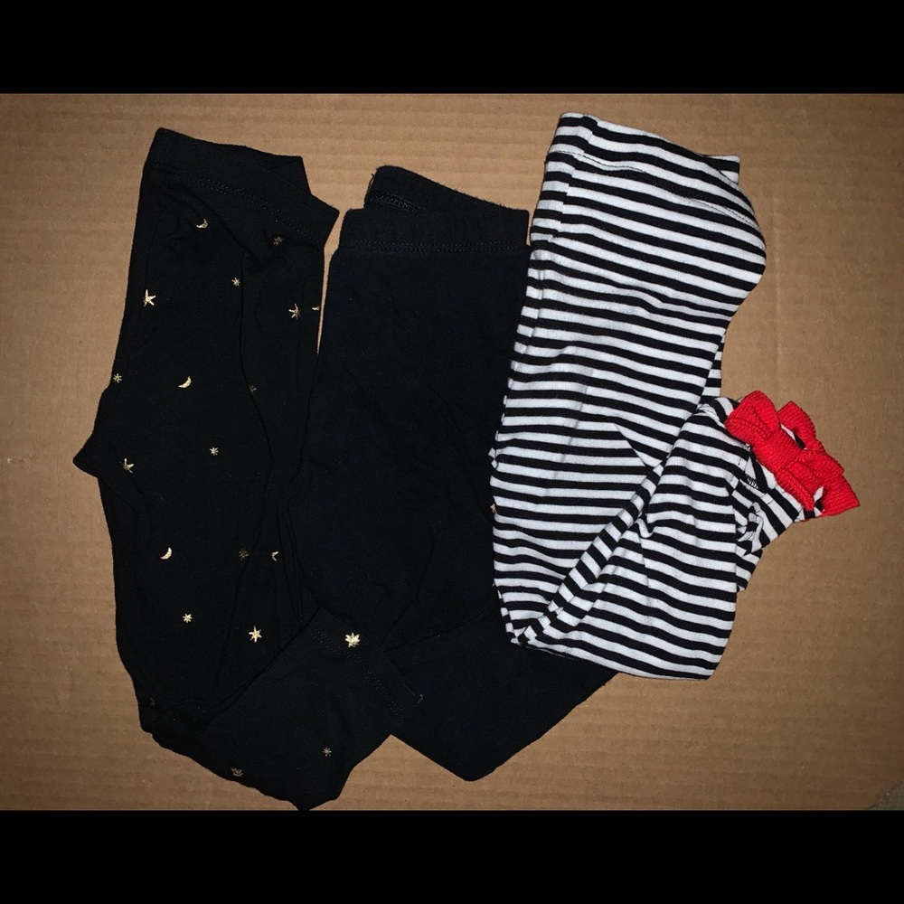 Toddler Girl Trendy Pants, 3 pair – 2T